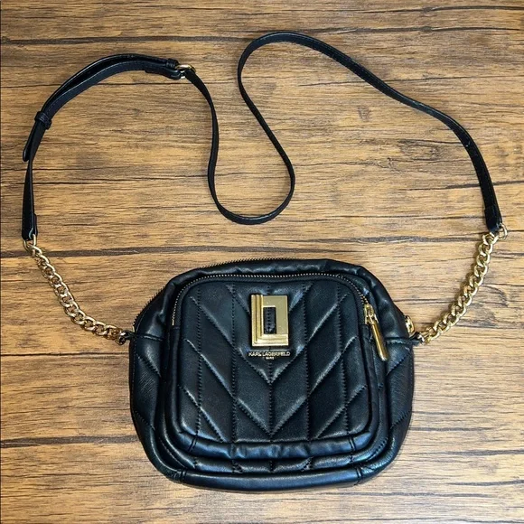 Karl Lagerfeld Paris Lafayette Camera Crossbody‎ Bag Lambskin- OS